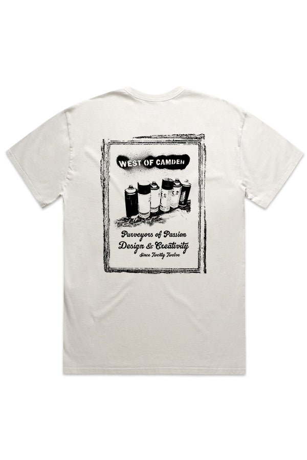 Spray Cans Tee | Bone - Visual Media Number 1 of 2
