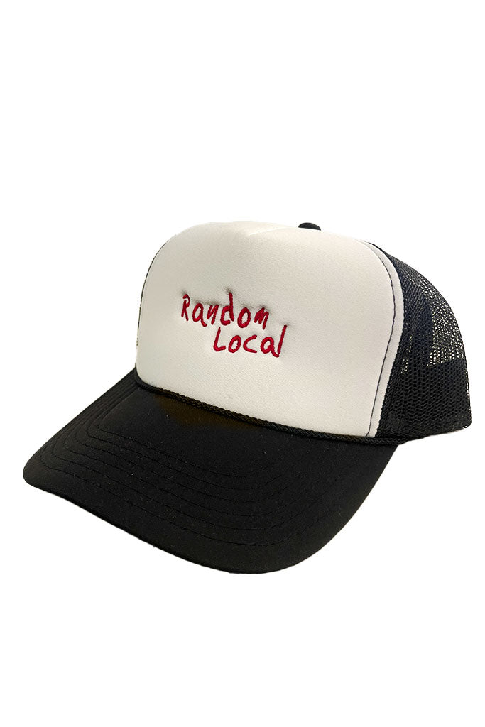 Random Local Trucker Hat Black White West of Camden