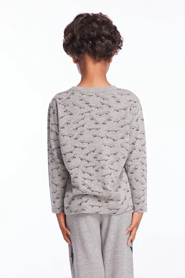 Skateboard Toss Tee | Streaky Grey - Thumbnail Image Number 3 of 3