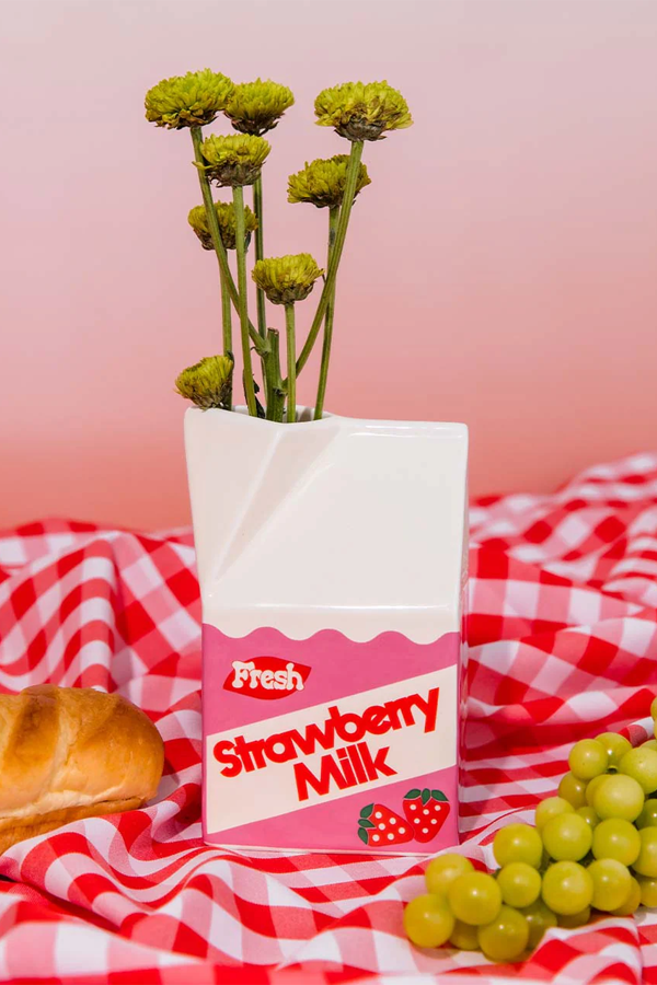 Strawberry Milk Vase - Thumbnail Image Number 1 of 3