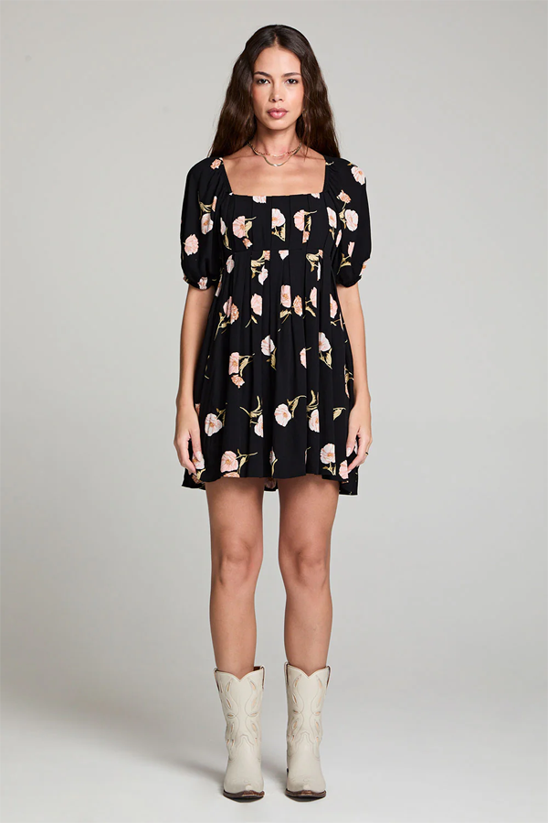 Summer Mini Dress | Black - Thumbnail Image Number 2 of 4