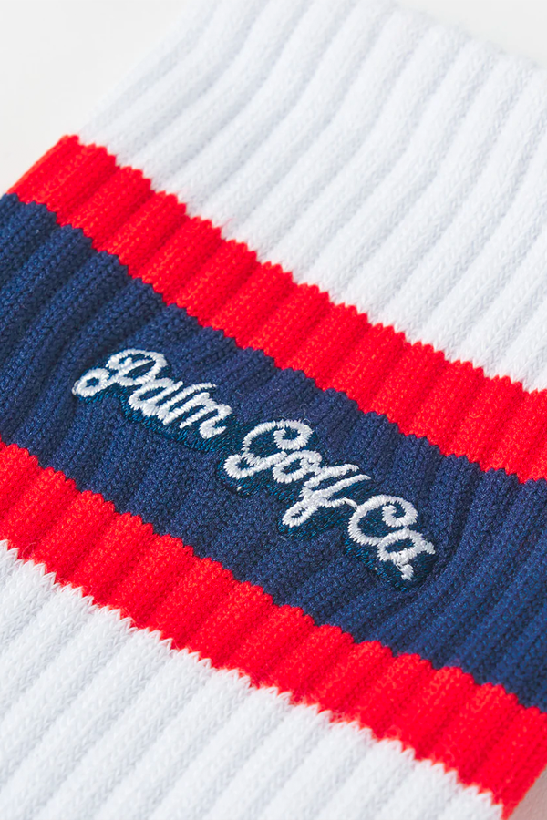 PGC Crew Sock | White/Blue/Red - Thumbnail Image Number 2 of 3