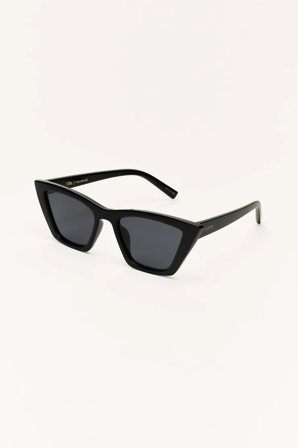 Villa Sunglasses | Polished Black - Grey - Thumbnail Image Number 3 of 4