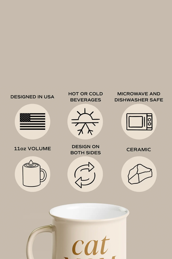 Cat Mom Campfire Coffee Mug - Thumbnail Image Number 3 of 3