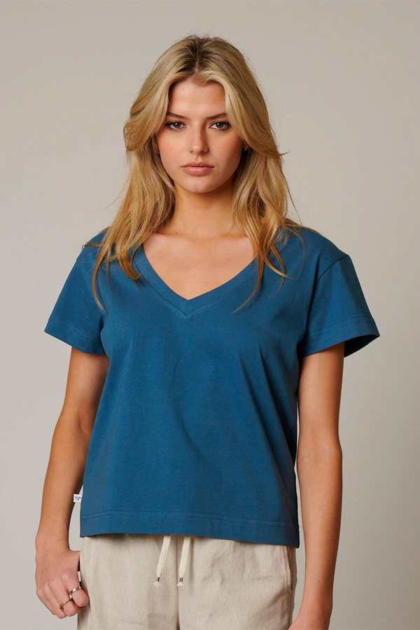 Organic Cotton V Neck | Skye - Thumbnail Image Number 1 of 2