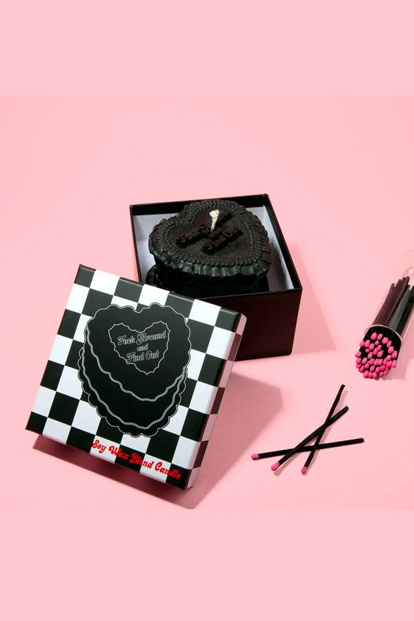 Fuck Around And Find Out Heart Candle - Visual Media Number 1 of 2