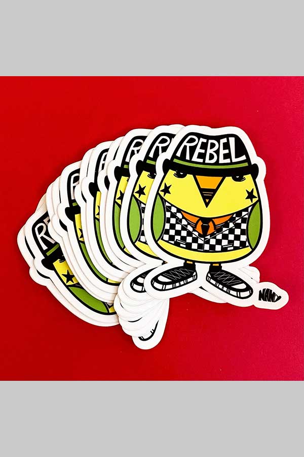 Rad Bird Crew | Rebel Bird Sticker - Visual Media Number 1 of 1