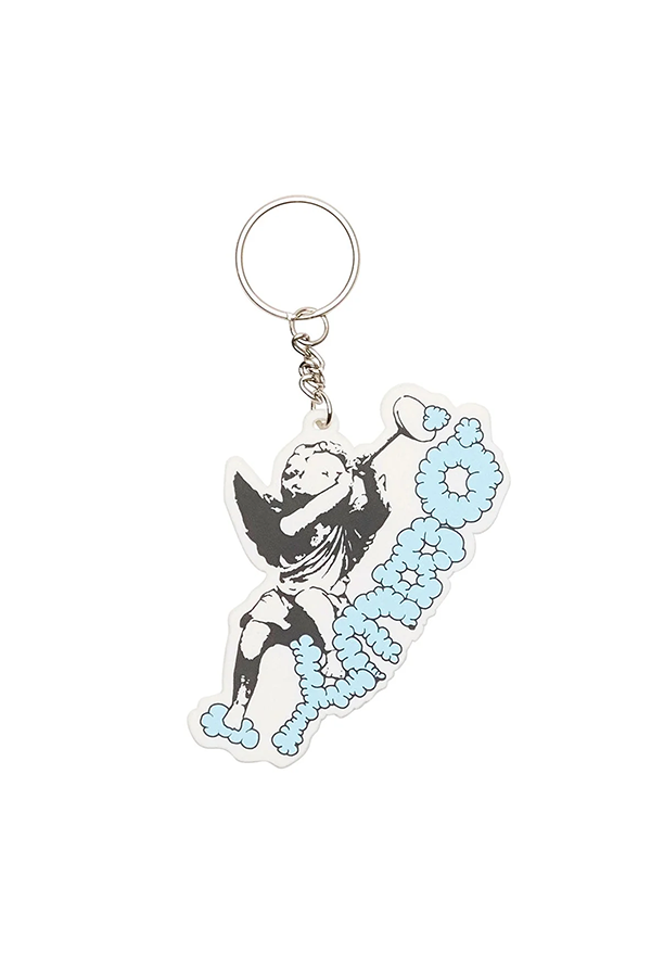 Obey Cherub Keychain | White - Main Image Number 1 of 1