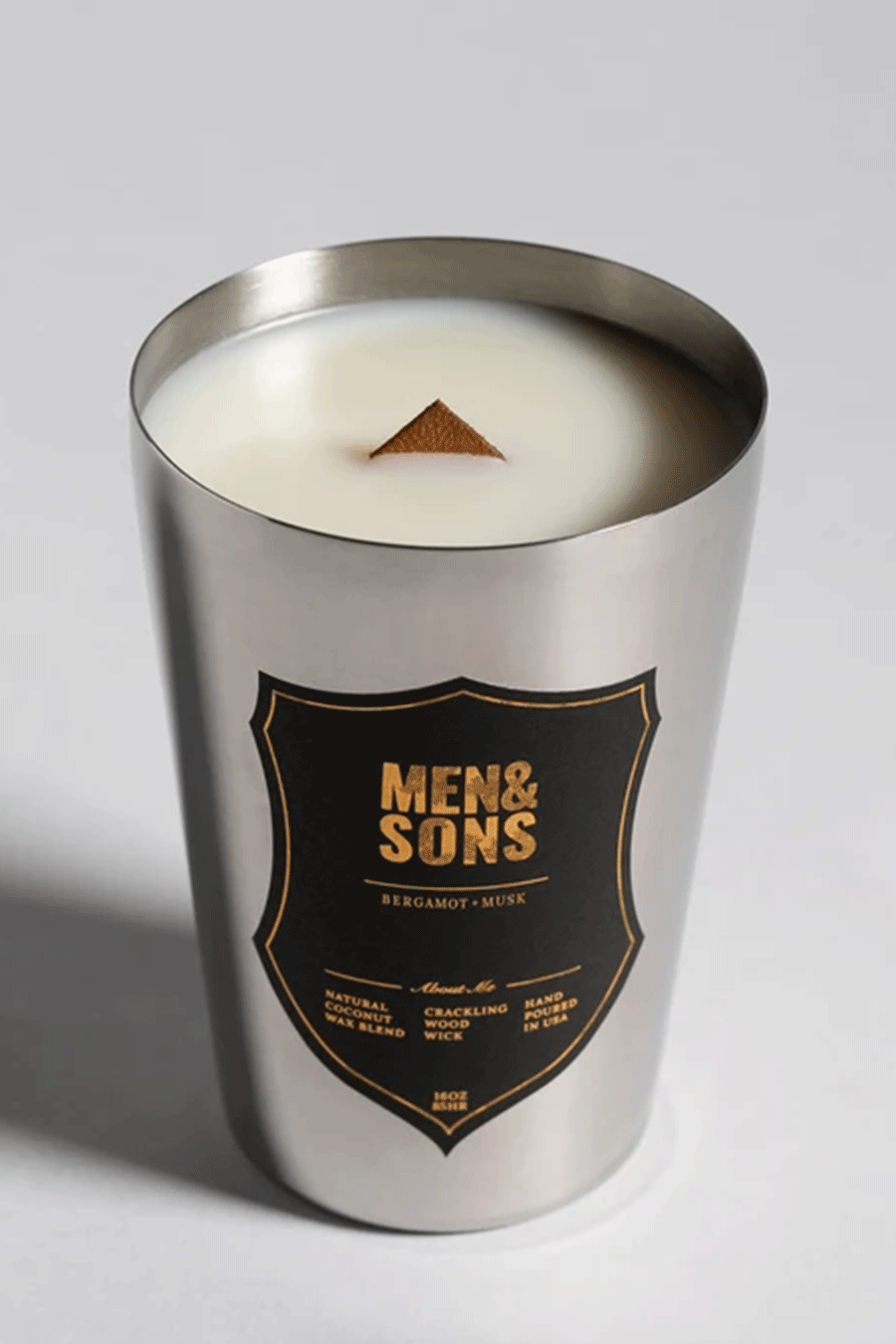 Bergamot + Musk Candle | Silver Tin 16oz - Visual Media Number 1 of 1