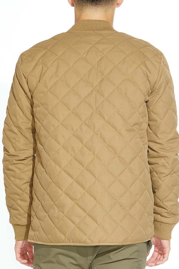 Syracuse Quilted Bomber Jacket | Khaki - Thumbnail Image Number 3 of 3