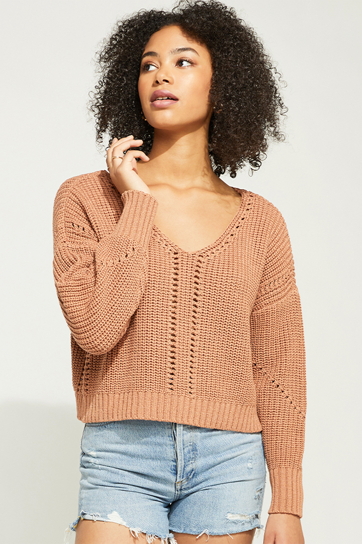 Arizona Knit Sweater | Clay - Thumbnail Image Number 1 of 2
