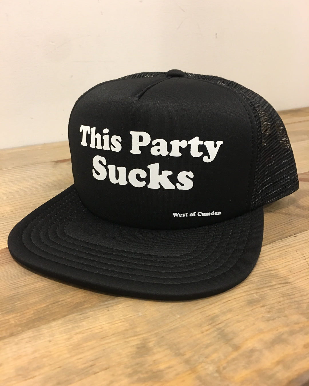 This Party Sucks Flat Bill Hat | Black - Visual Media Number 1 of 1