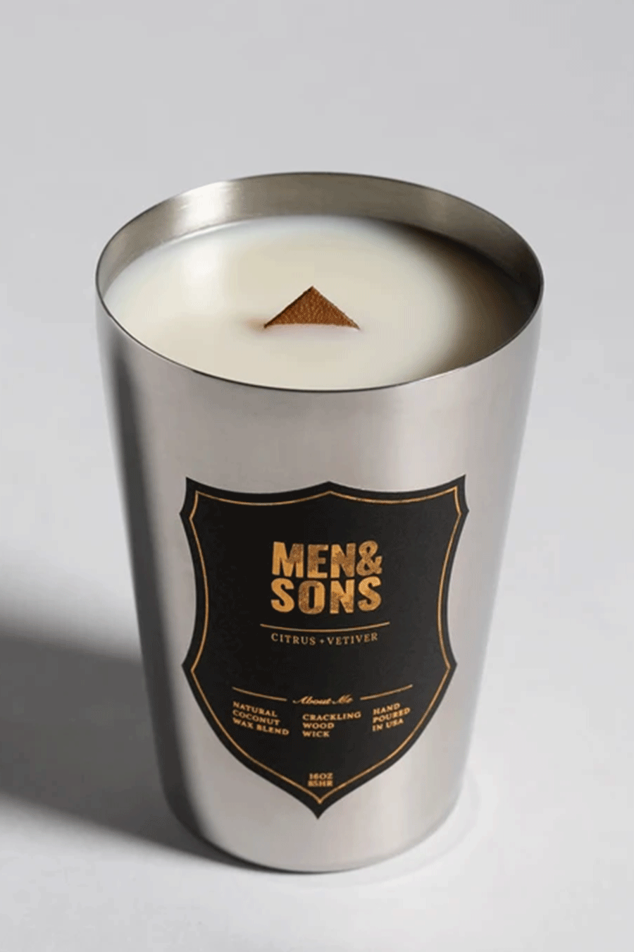 Citrus + Vetiver Candle | Silver Tin 16oz - Visual Media Number 1 of 1