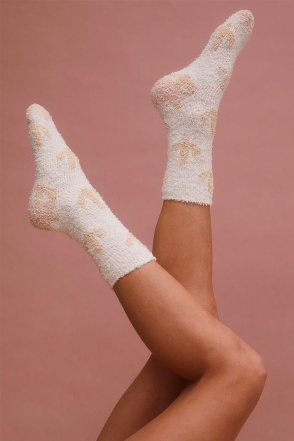 2 Pack Plush Cactus Socks | Natural - Thumbnail Image Number 2 of 2