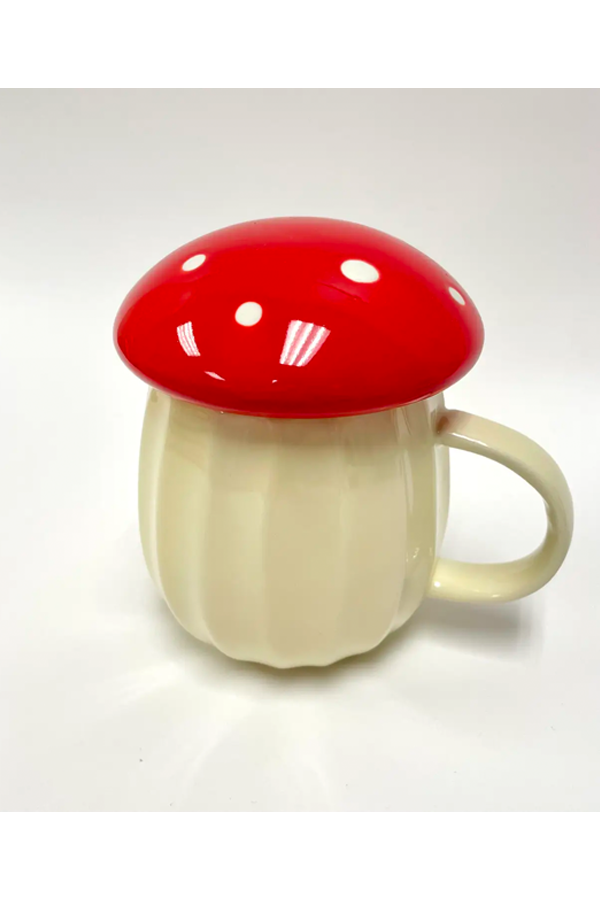 Mushroom Mug With Lid - Thumbnail Image Number 1 of 2