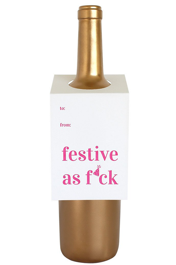 Festive As Fuck Wine Tag - Main Image Number 1 of 1