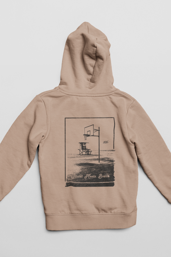 Street Meets Beach Zip Hoodie | Sandstone - Visual Media Number 1 of 2