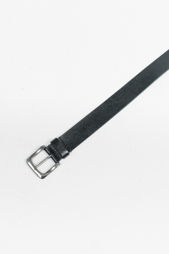 Wide Leather Belt | Black - Thumbnail Image Number 2 of 2
