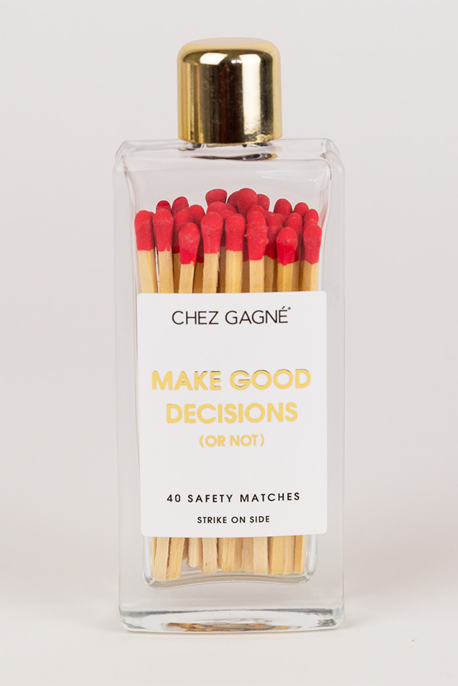 Make Good Decisions Glass Bottle Matches - Visual Media Number 1 of 1