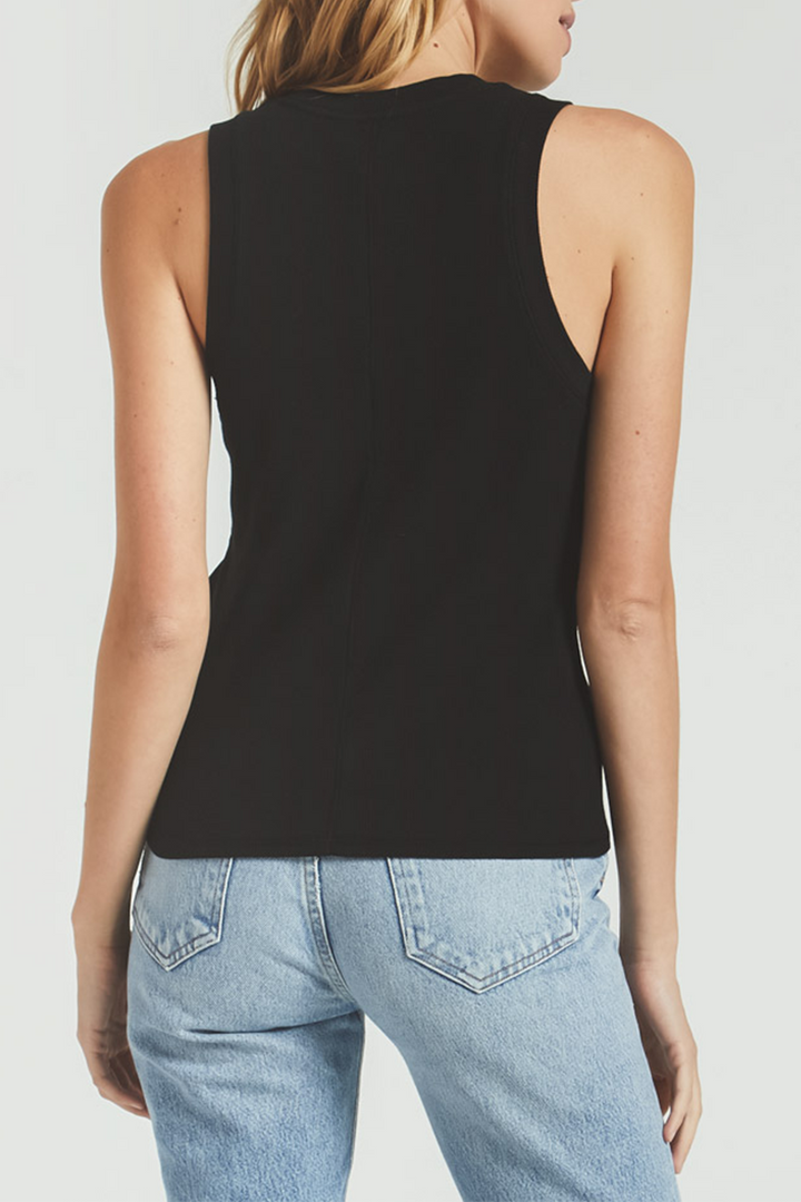 Sirena Rib Tank | Black - Thumbnail Image Number 2 of 3