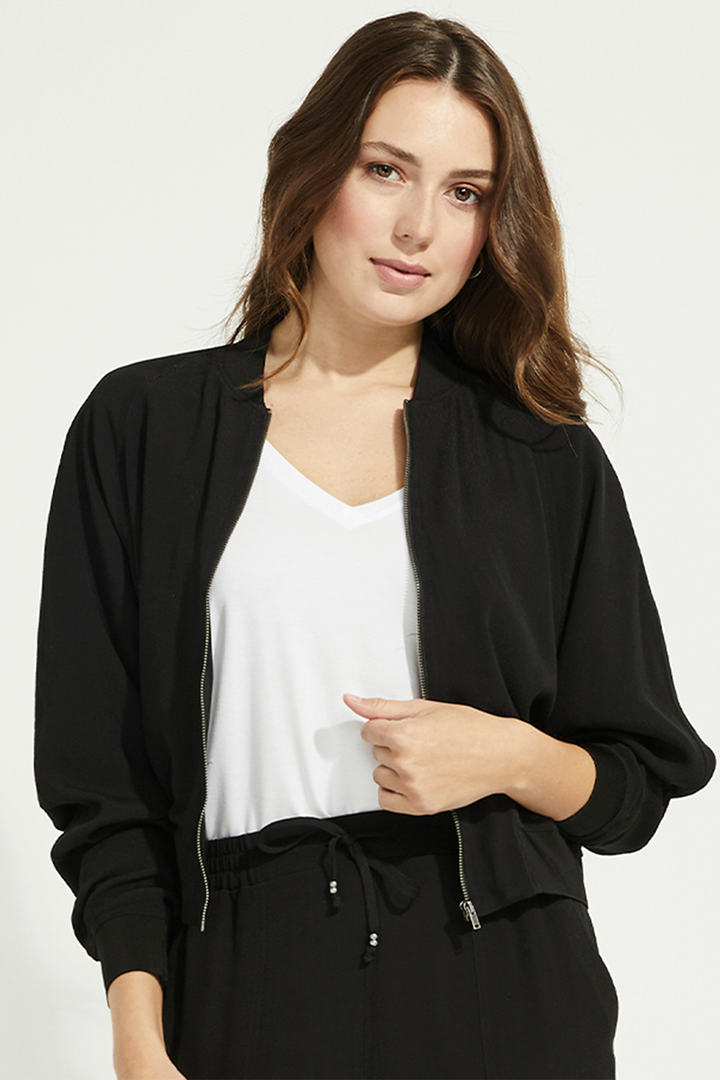 Julian Bomber Jacket | Black - Thumbnail Image Number 1 of 2