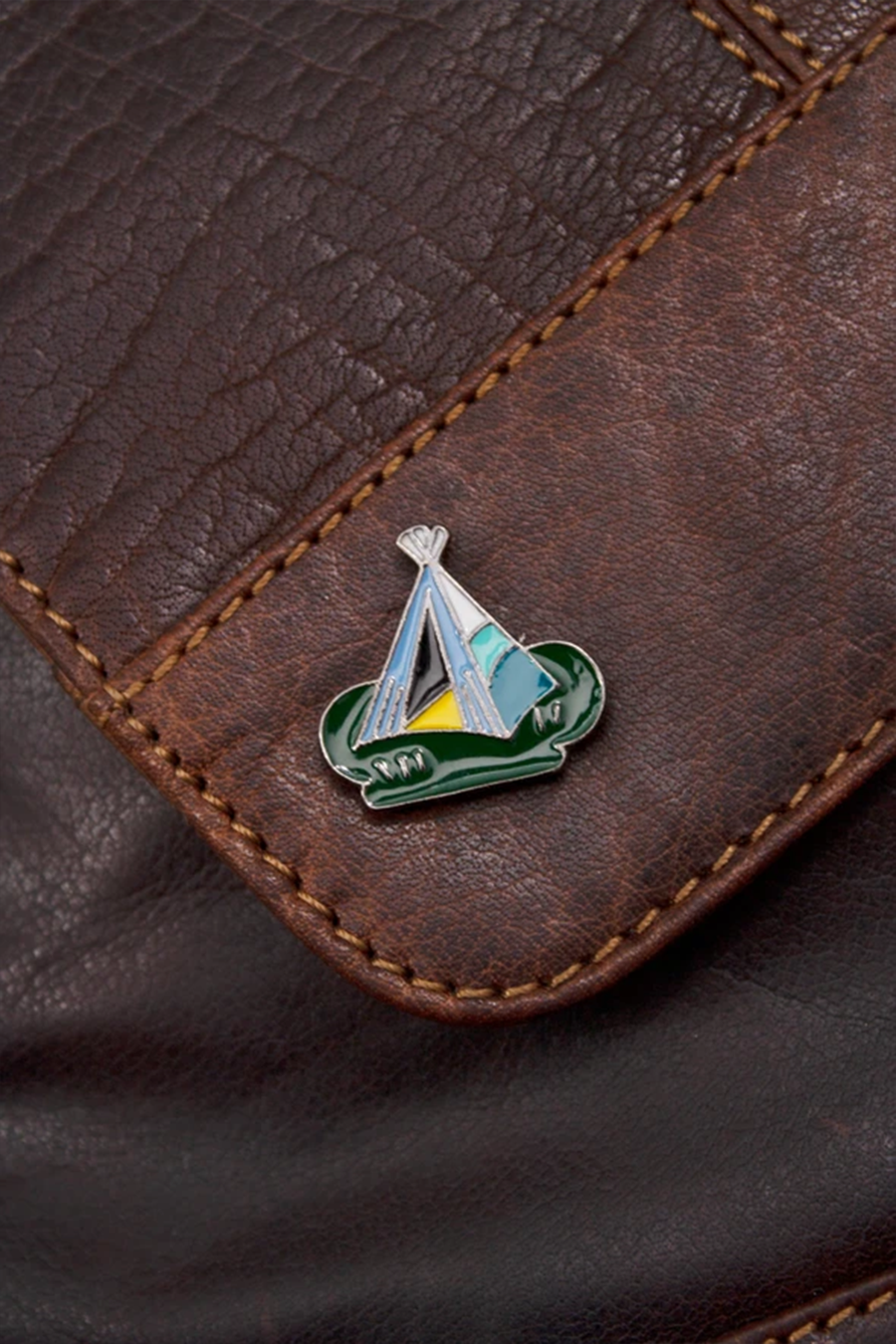 Tent Camping Enamel Pin - Visual Media Number 1 of 1