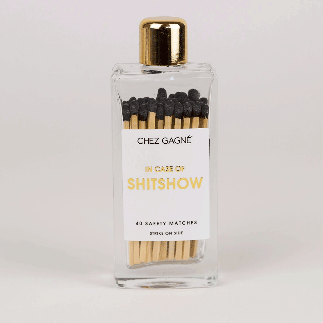 In Case of Shitshow Glass Bottle Matches - Visual Media Number 1 of 1