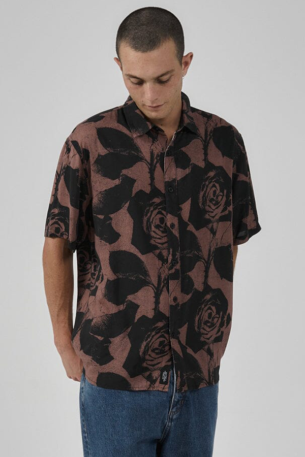 Paradox Of Paradise Bowling Shirt | Black - Thumbnail Image Number 1 of 2