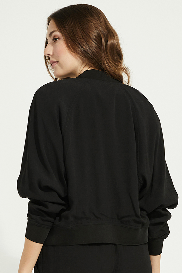 Julian Bomber Jacket | Black - Thumbnail Image Number 2 of 2