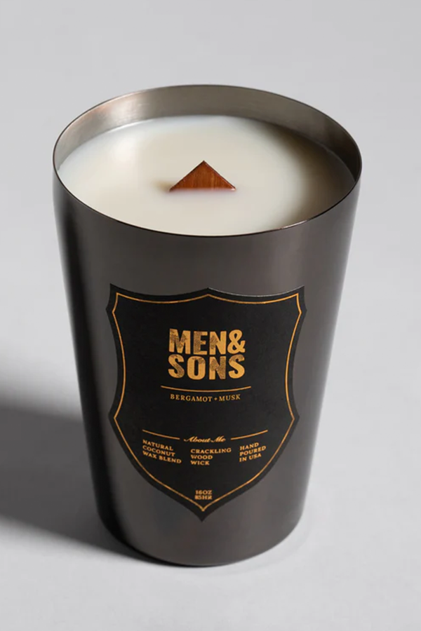 Bergamot + Musk Candle | Black Tin 16oz - Visual Media Number 1 of 1