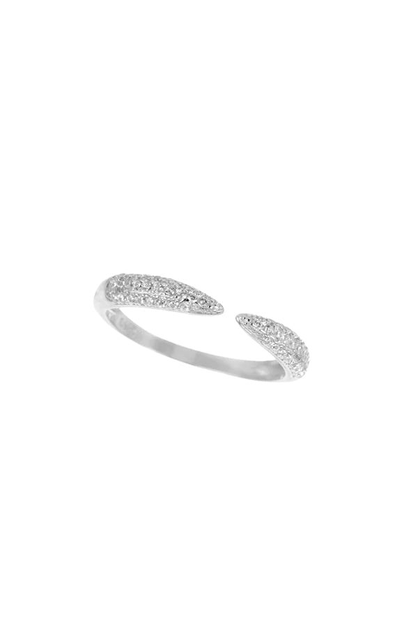 Melrose CZ Pave Open Point Ring | Silver - Visual Media Number 1 of 1