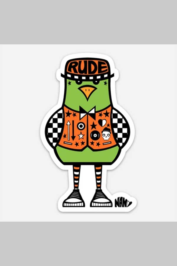Rad Bird Crew | Rude Bird Sticker - Visual Media Number 1 of 1
