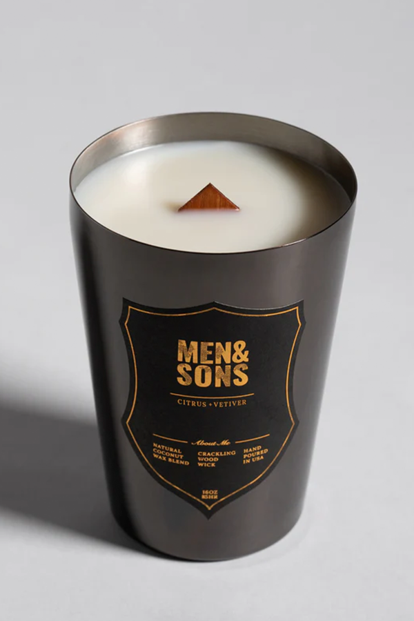 Citrus + Vetiver Candle | Black Tin 16oz - Visual Media Number 1 of 1