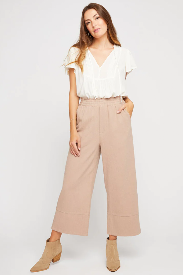 Kennedy Cotton Twill Pant | Almond - Thumbnail Image Number 1 of 2