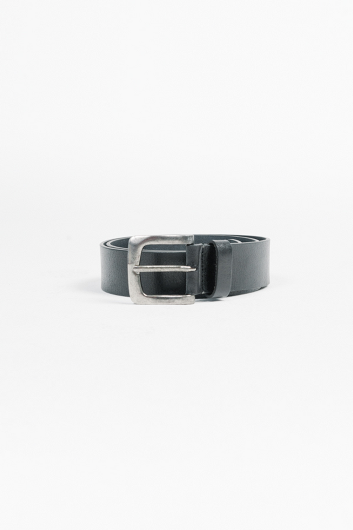Wide Leather Belt | Black - Thumbnail Image Number 1 of 2
