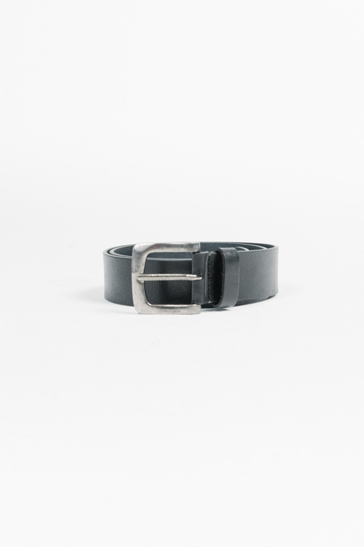Wide Leather Belt | Black - Thumbnail Image Number 1 of 2