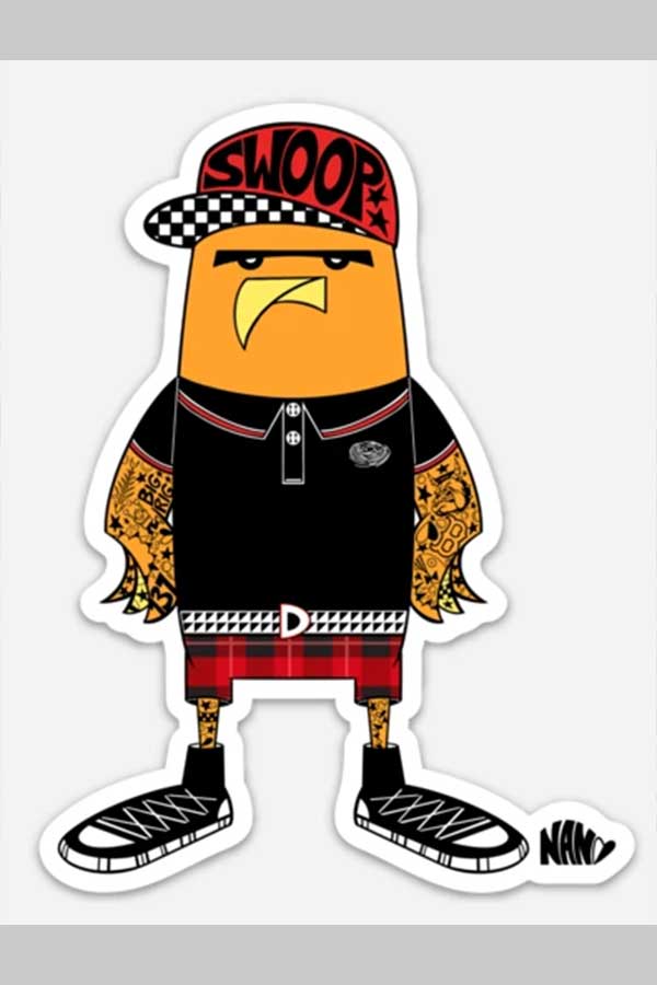 Rad Bird Crew | Swoop Bird Sticker - Visual Media Number 1 of 1