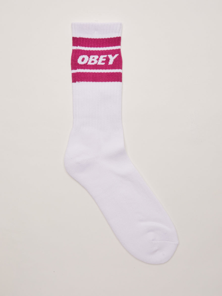 Cooper II Socks | White / Fuchsia - Visual Media Number 1 of 1