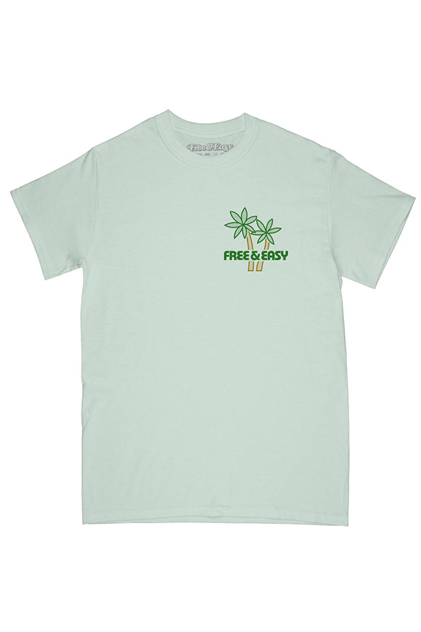 Sun Palms Tee | Pale Green - Thumbnail Image Number 2 of 2
