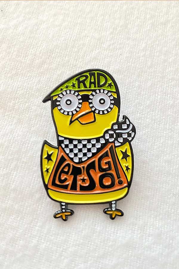 Rad Bird Enamel Pin - Visual Media Number 1 of 2