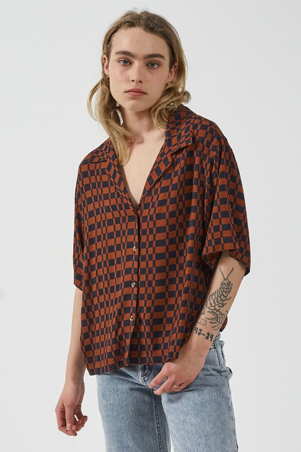 Revel Bowling Shirt | Navy - Thumbnail Image Number 1 of 3