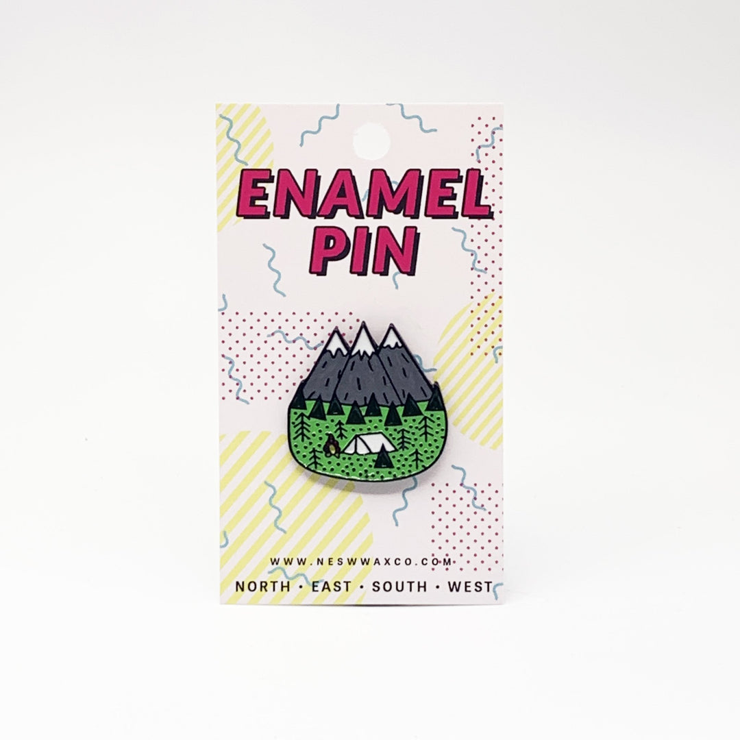 Lets Go Camping Enamel Pin - Main Image Number 1 of 1