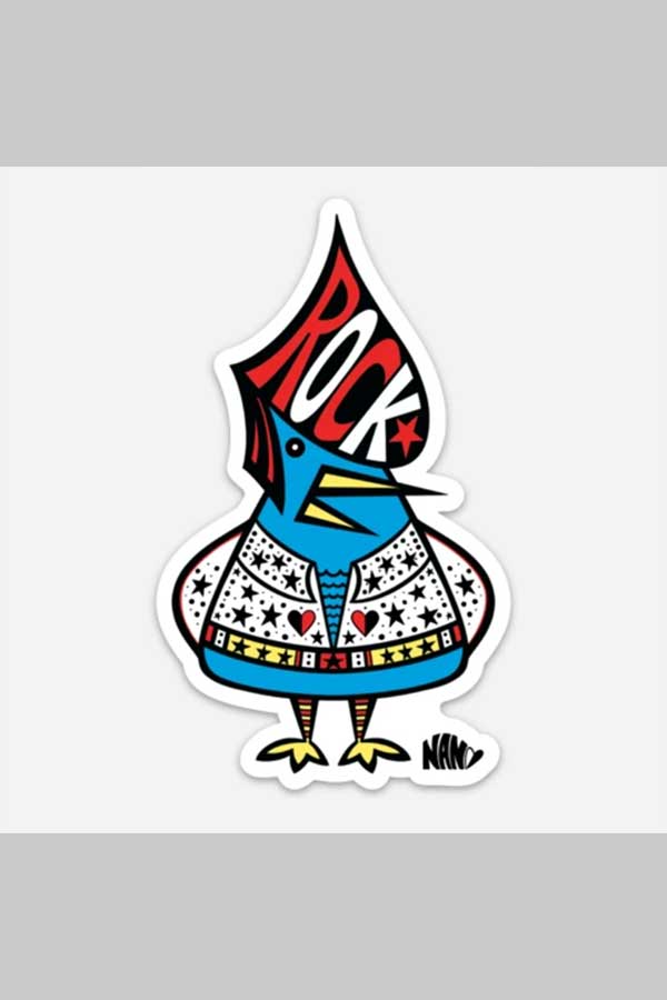 Rad Bird Crew | Rock Bird Sticker - Visual Media Number 1 of 1