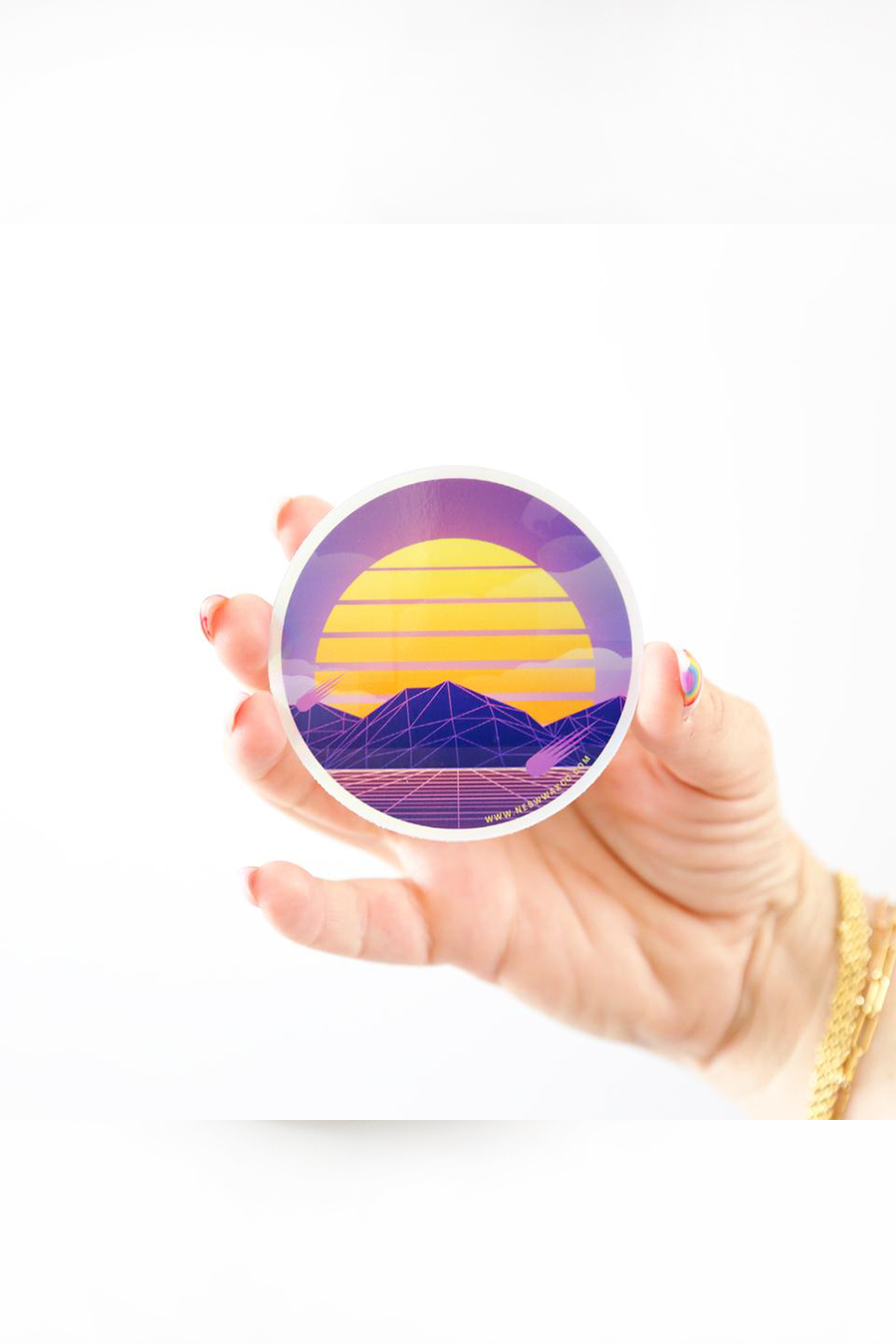 Holographic Sunset Sticker - Main Image Number 1 of 1