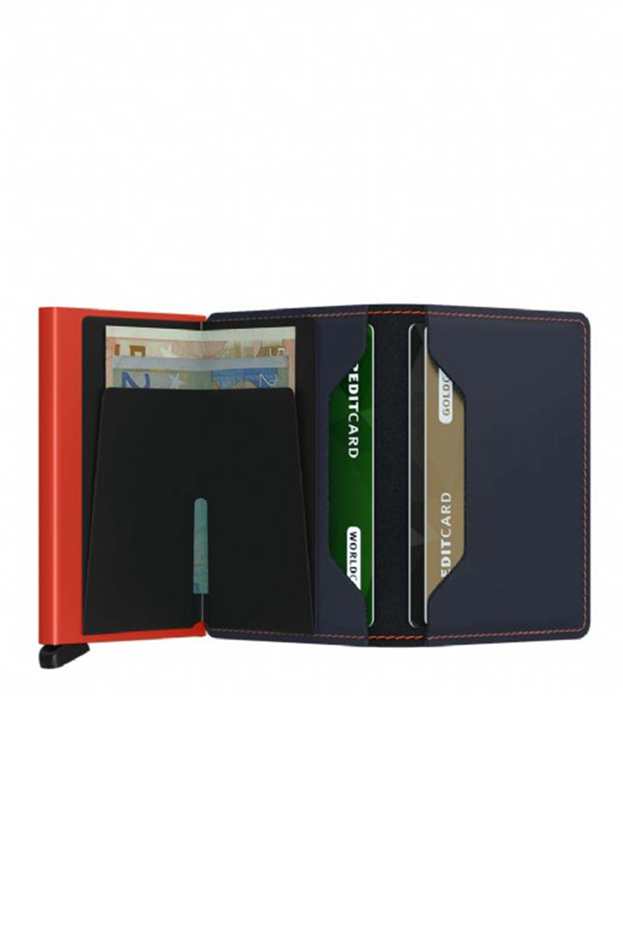 Slimwallet Matte | Nightblue-Orange - Main Image Number 2 of 2