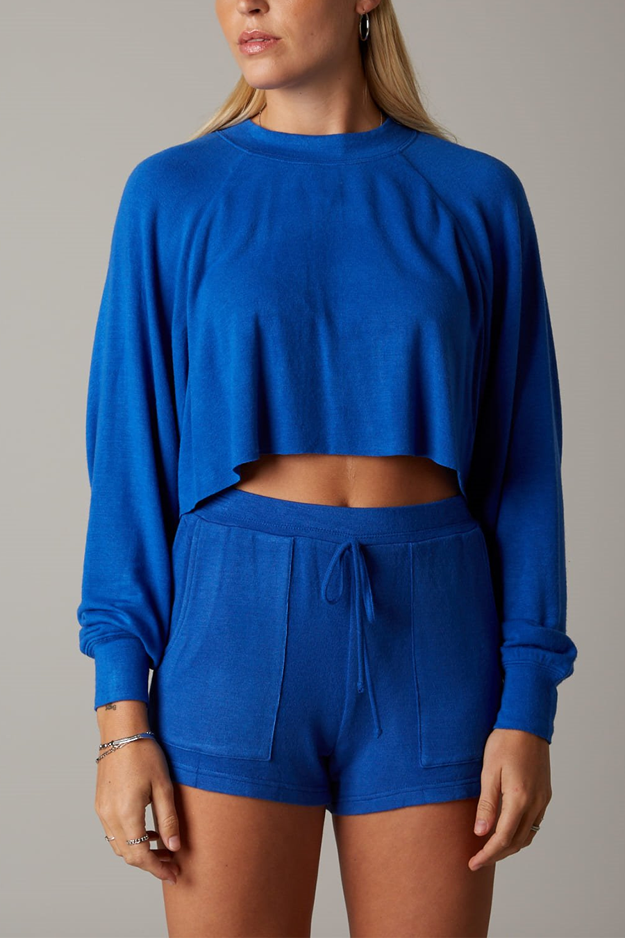 Soft Crop Pullover | Cobalt - Visual Media Number 2 of 2