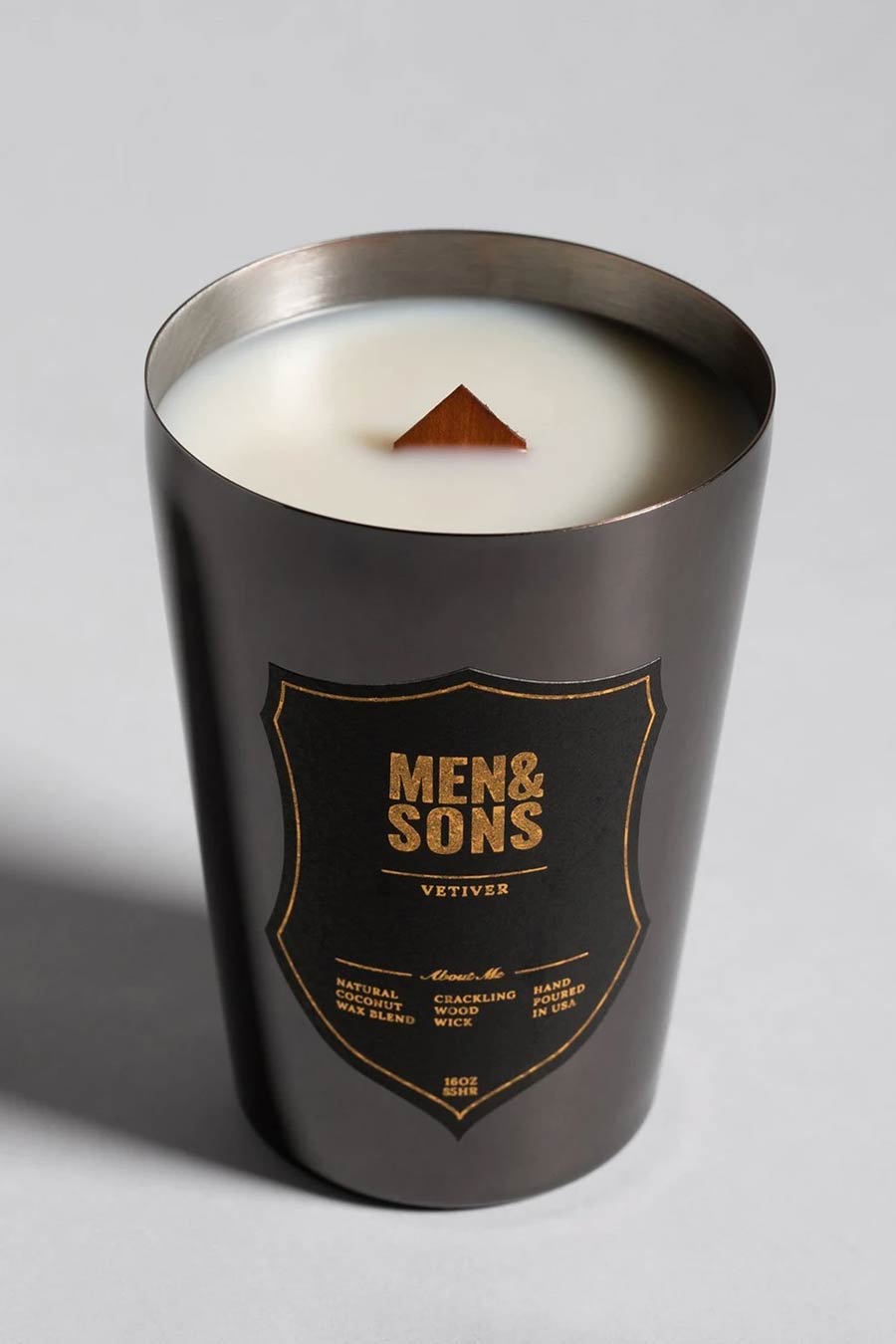 Vetiver Candle | Black Tin 16oz - Visual Media Number 1 of 1