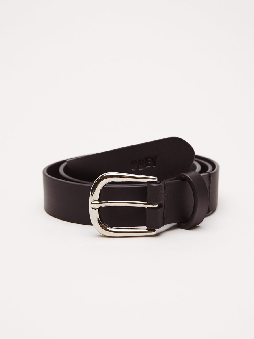 Obey Clothing Men’s Vandal Jumble Leather Belt Black