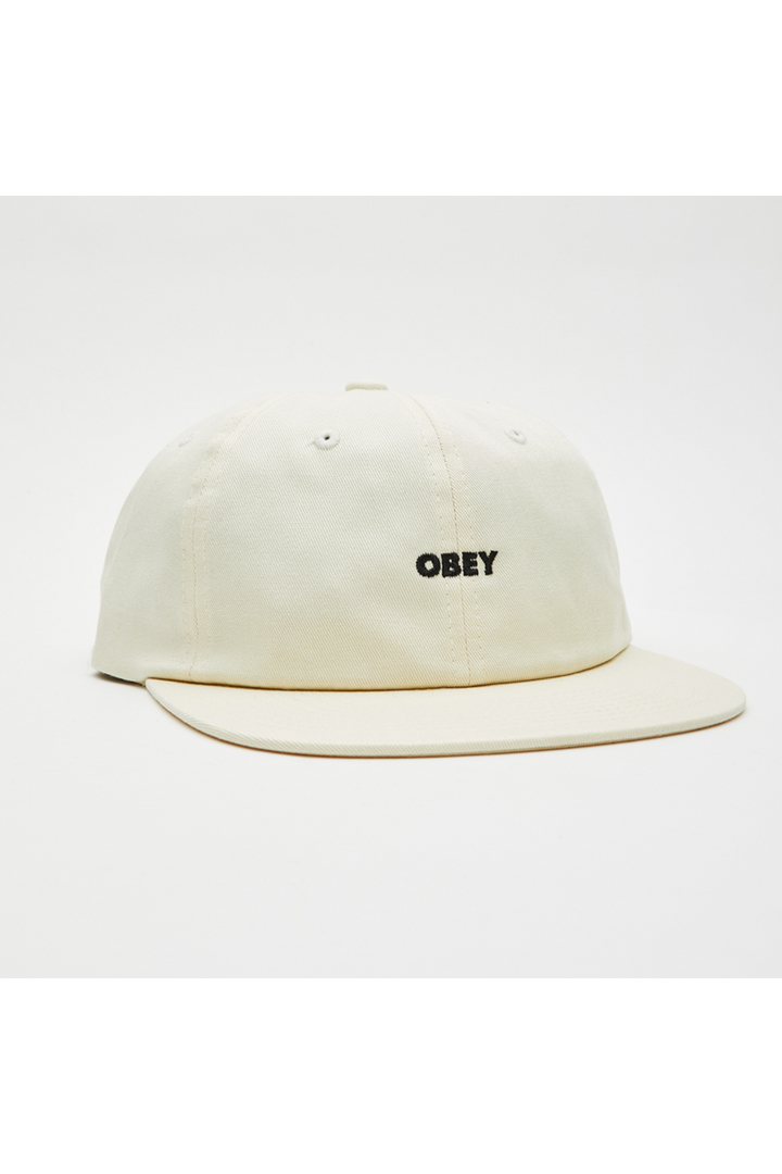 Bold Twill 6 Panel Strapback | Unbleached - Thumbnail Image Number 1 of 2