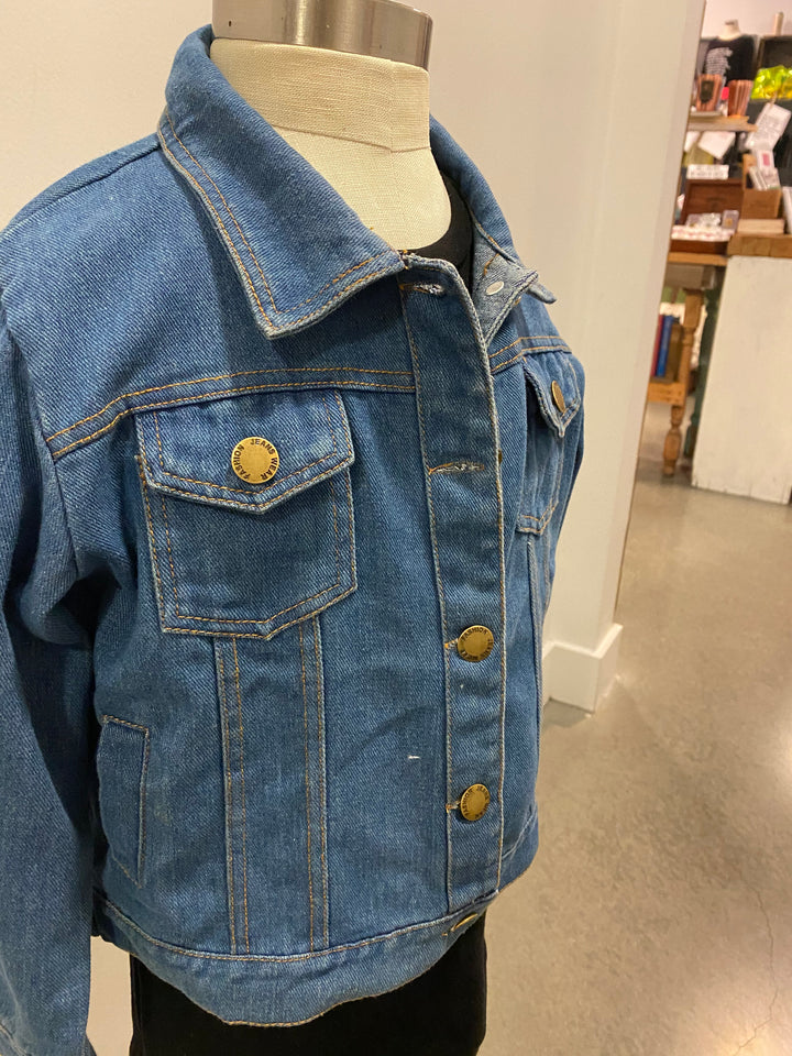 Kids Denim Jacket | Washed Blue - Thumbnail Image Number 1 of 2